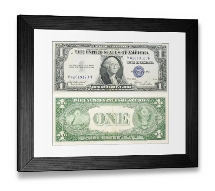 Framed Print : Historic banknote, one dollar, USA Framed Print : Historic banknote, one dollar, USA