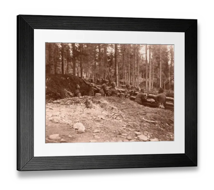 Framed Print : Trench in a forest, historic photograph Framed Print : Trench in a forest, historic photograph