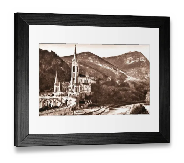 Framed Print : Lourdes Departement Hautes-Pyrenees France about 1930 Framed Print : Lourdes Departement Hautes-Pyrenees France about 1930