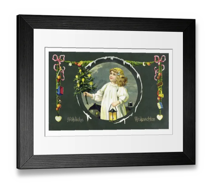 Framed Print : Historical German Christmascard Framed Print : Historical German Christmascard