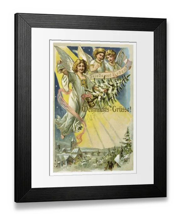 Framed Print : Historical German Christmascard Framed Print : Historical German Christmascard