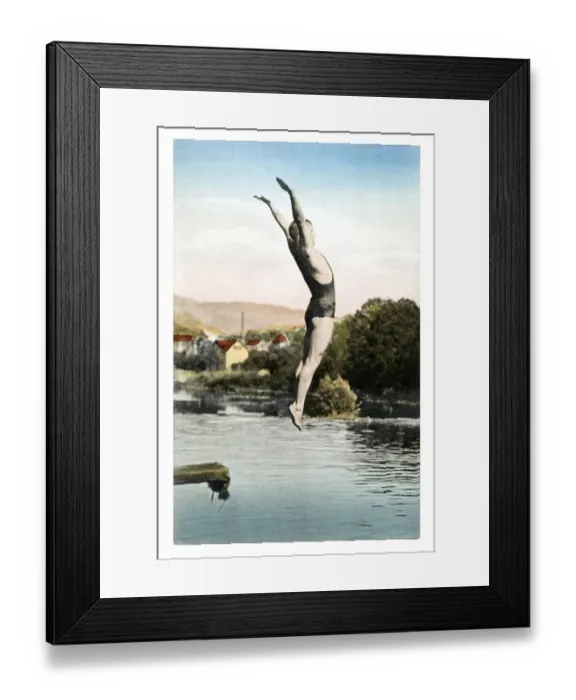Framed Print : Historical summer greetings card Framed Print : Historical summer greetings card