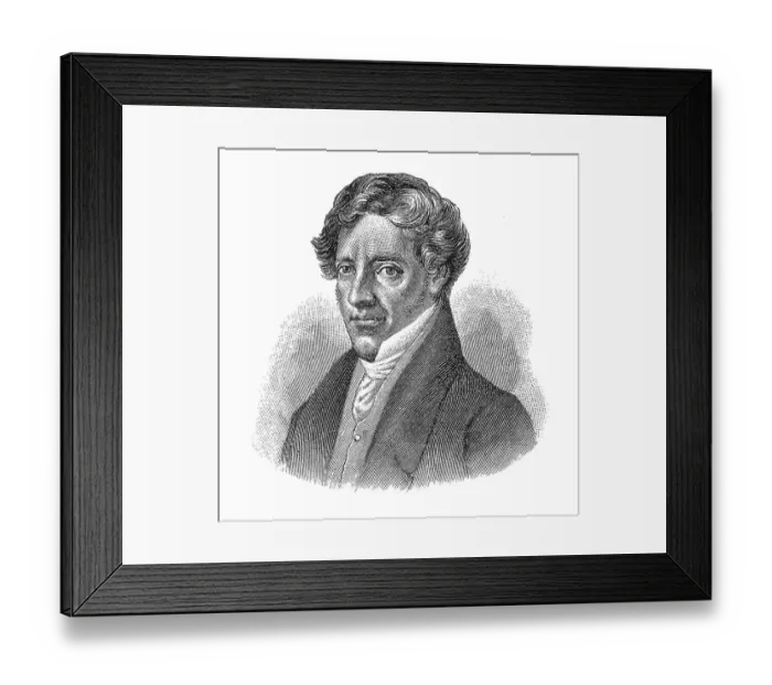 Framed Print : Woodcut, Franz Grillparzer, portrait Framed Print : Woodcut, Franz Grillparzer, portrait
