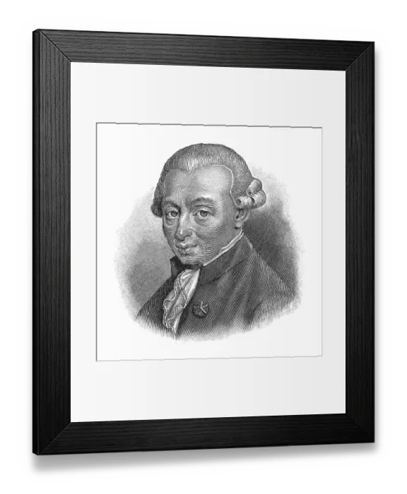 Framed Print : Woodcut, Immanuel Kant, portrait Framed Print : Woodcut, Immanuel Kant, portrait