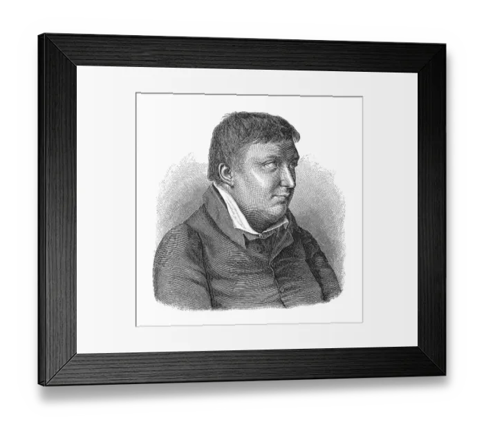 Framed Print : Woodcut, Karl Wilhelm Friedrich von Schlegel