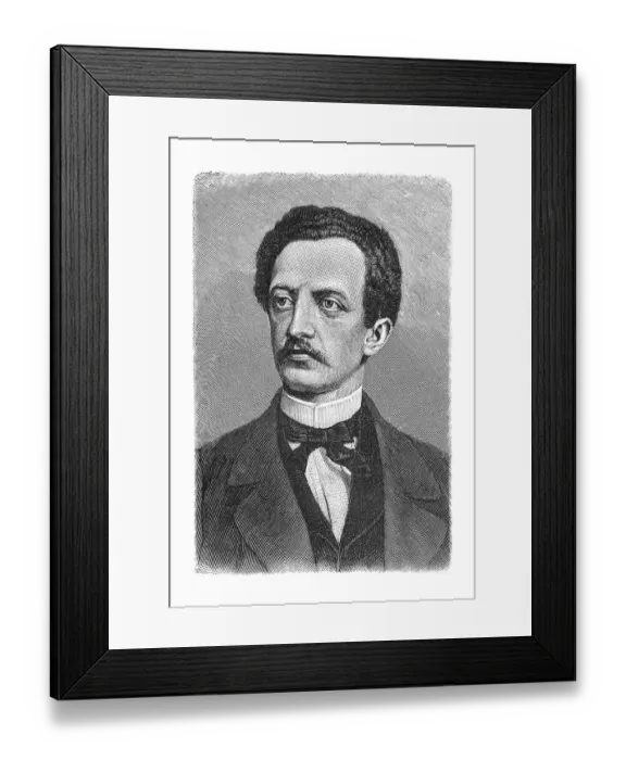 Framed Print : Woodcut, Ferdinand Lassalle, portrait Framed Print : Woodcut, Ferdinand Lassalle, portrait