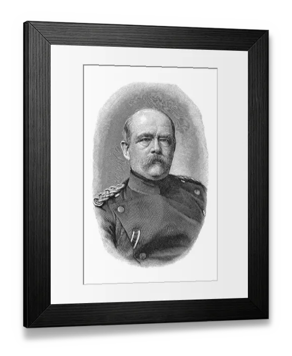 Framed Print : Woodcut, Otto von Bismarck, portrait Framed Print : Woodcut, Otto von Bismarck, portrait