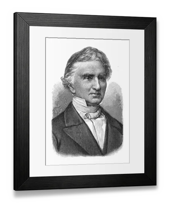 Framed Print : Woodcut, Justus Liebig, portrait Framed Print : Woodcut, Justus Liebig, portrait