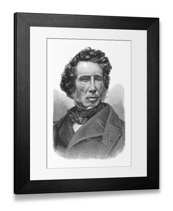Framed Print : Woodcut, Friedrich Woehler, portrait Framed Print : Woodcut, Friedrich Woehler, portrait