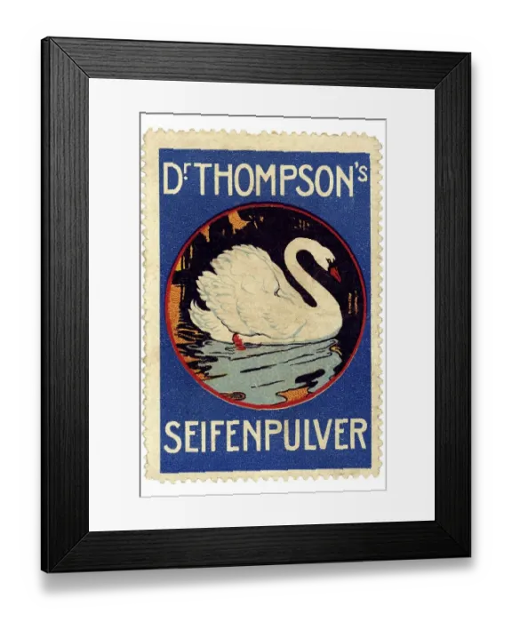 Framed Print : Historical trading stamp, German