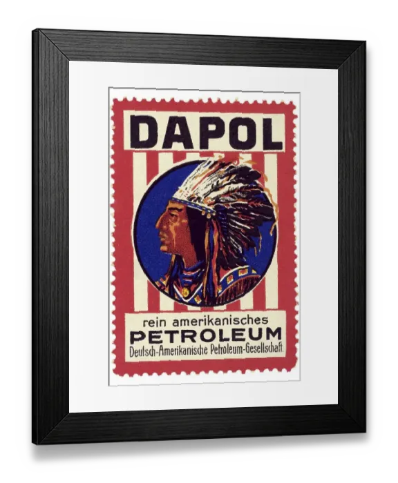 Framed Print : Historical trading stamp, German