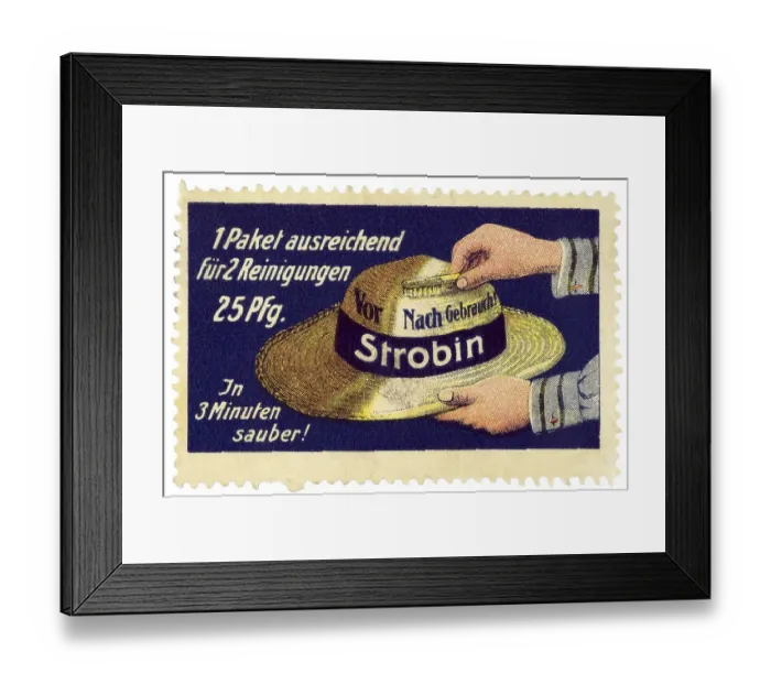 Framed Print : German trading stamp, Strobin Framed Print : German trading stamp, Strobin