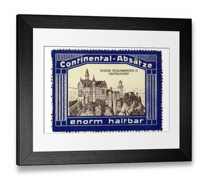 Framed Print : German trading stamp, Continental-Absaetze