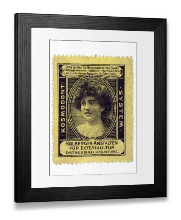 Framed Print : German trading stamp, Kosmodont System Framed Print : German trading stamp, Kosmodont System