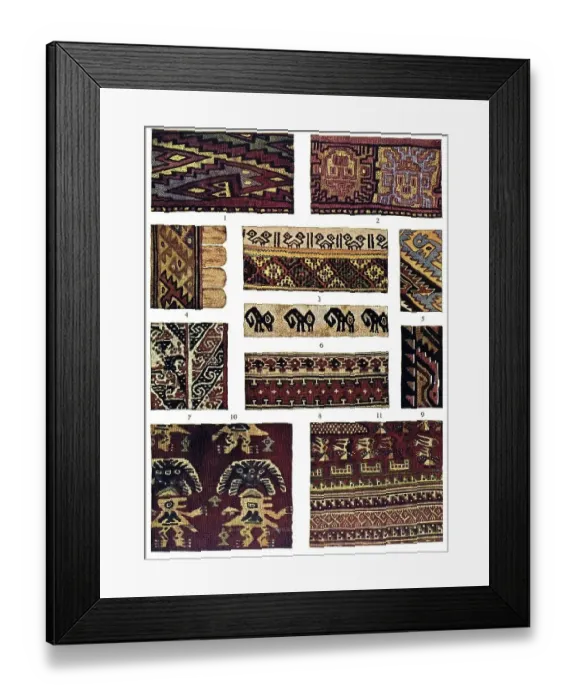 Framed Print : Historic illustration, prehistoric ornaments Framed Print : Historic illustration, prehistoric ornaments