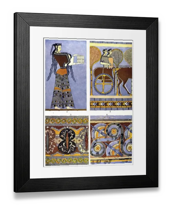 Framed Print : Historic illustration, Aegean ornaments