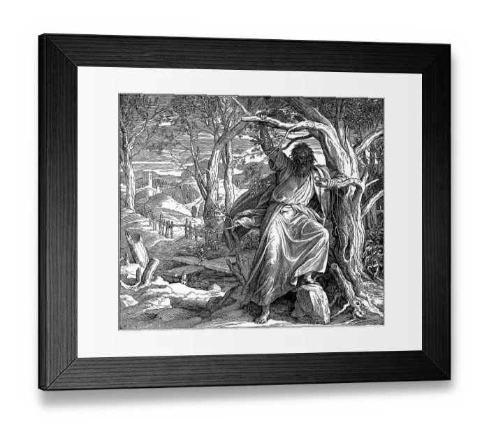 Framed Print : Woodcut, Judas Despair, Gospel of Matthew