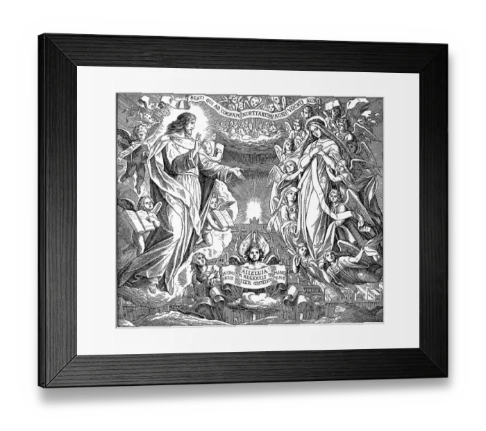 Framed Print : Woodcut, Heavenly Jerusalem, Epiphany of John Framed Print : Woodcut, Heavenly Jerusalem, Epiphany of John