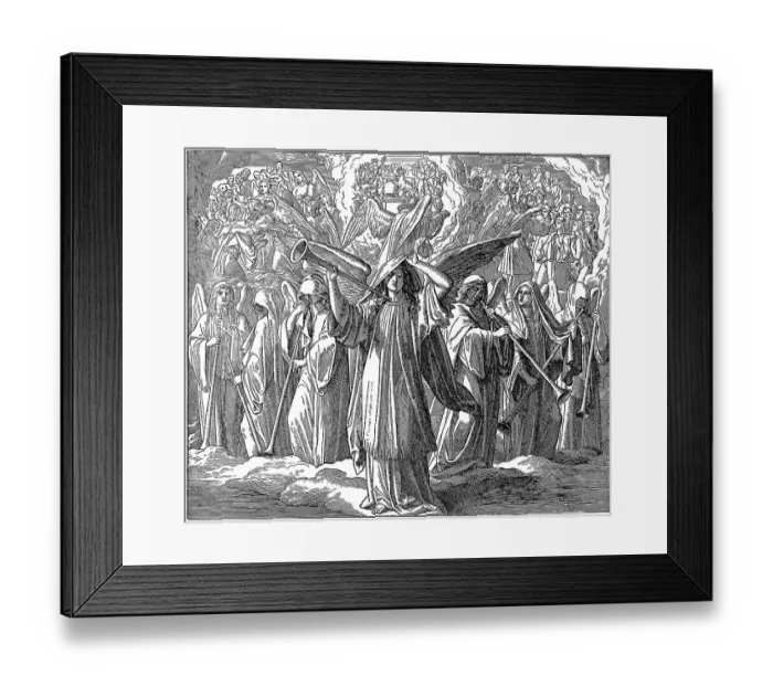 Framed Print : Woodcut, The Seventh Seal, Book of Revelation 8