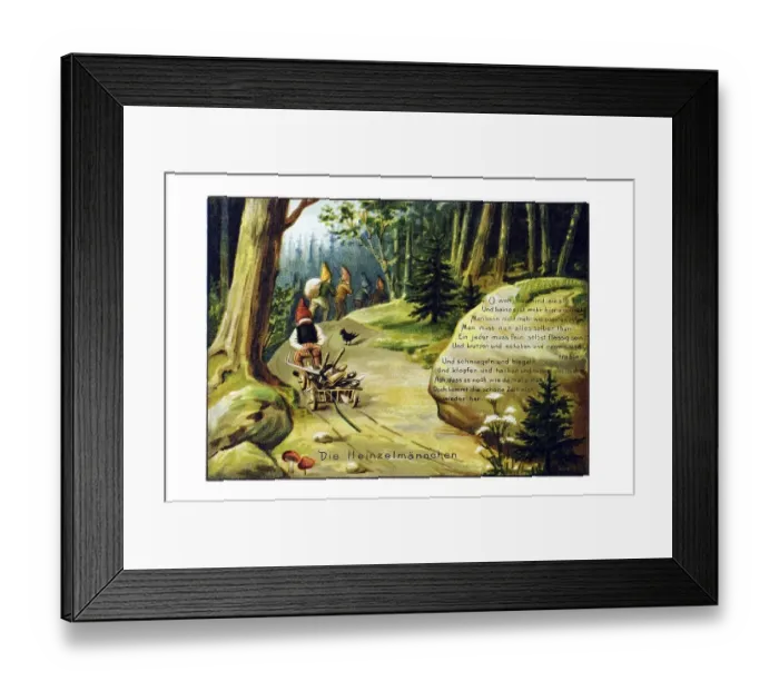 Framed Print : Historical illustration, Heinzelmaennchen Framed Print : Historical illustration, Heinzelmaennchen