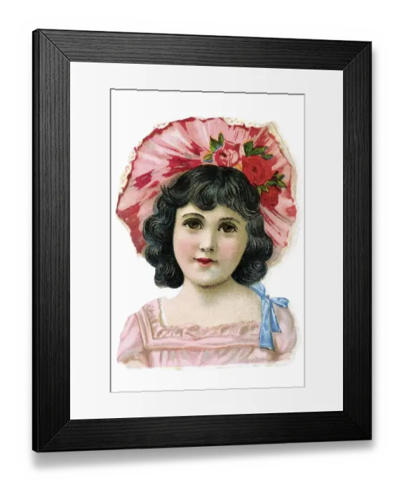 Framed Print : Nostalgic chromos illustration