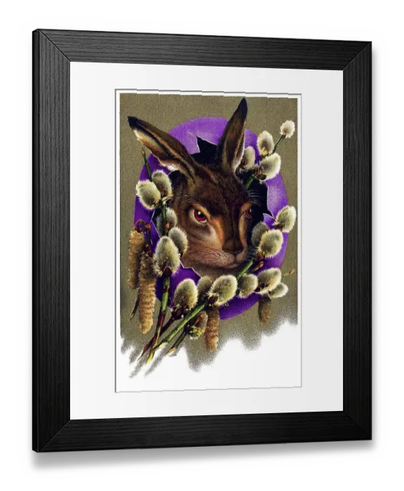 Framed Print : Nostalgic greeting card for Easter