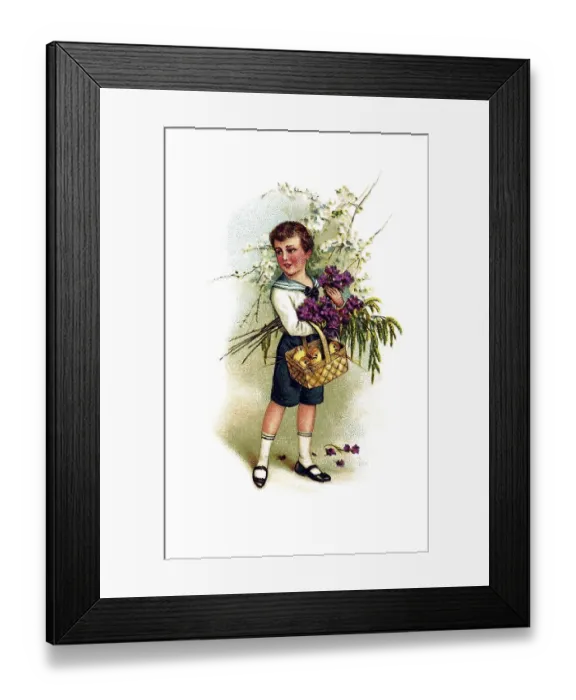 Framed Print : Nostalgic greeting card for Easter Framed Print : Nostalgic greeting card for Easter