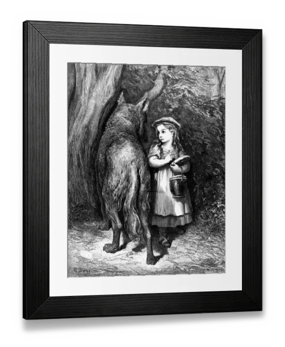 Framed Print : Little Red Riding Hood, little girl