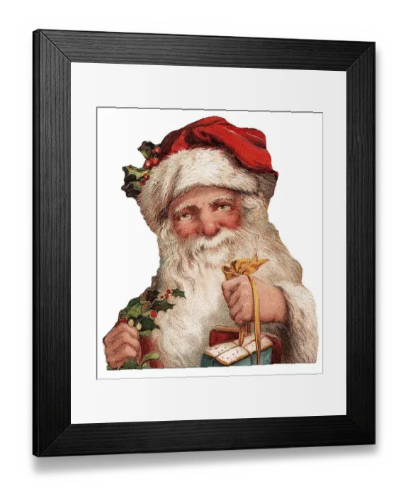 Framed Print : Santa bringing gifts, historical illustration Framed Print : Santa bringing gifts, historical illustration