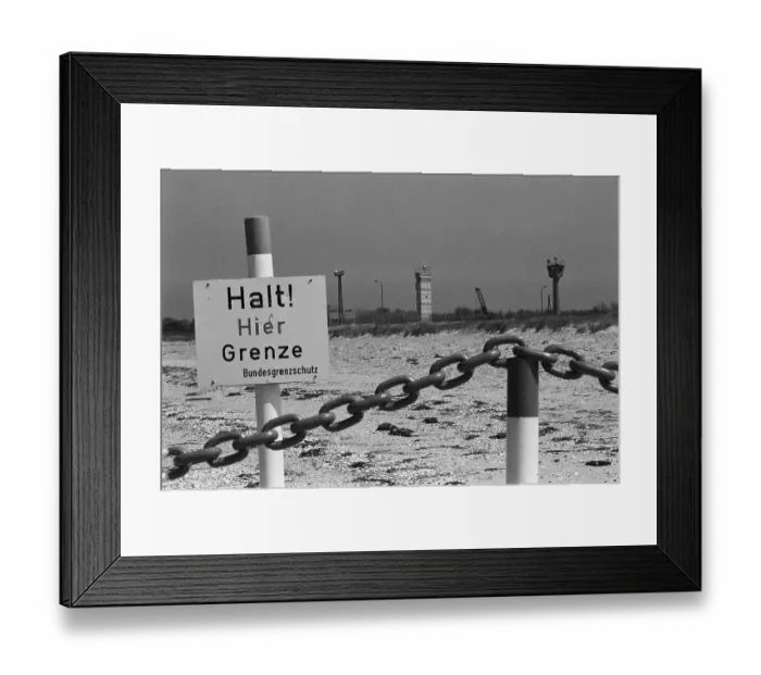 Framed Print : Inner-German border at the Baltic Sea