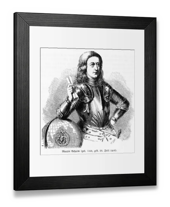 Framed Print : Martin Behaim (1459-1506) designed the first metal astrolabe for nautical navigation Framed Print : Martin Behaim (1459-1506) designed the first metal astrolabe for nautical navigation