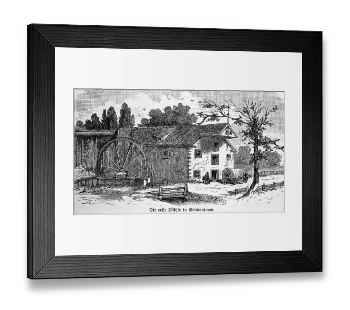 Framed Print : Germantown, German foundation, 17th century Framed Print : Germantown, German foundation, 17th century