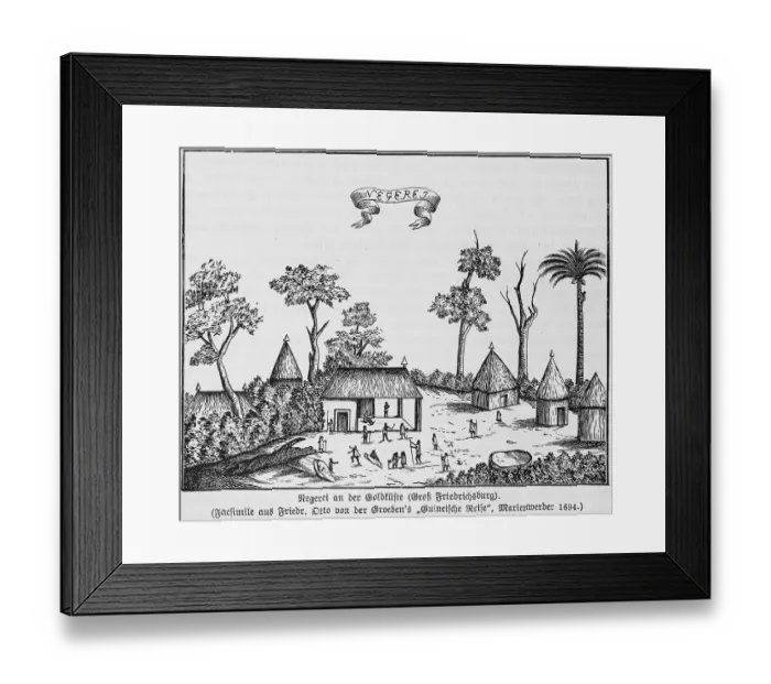 Framed Print : Village Gross Friedrichsburg, 17th century