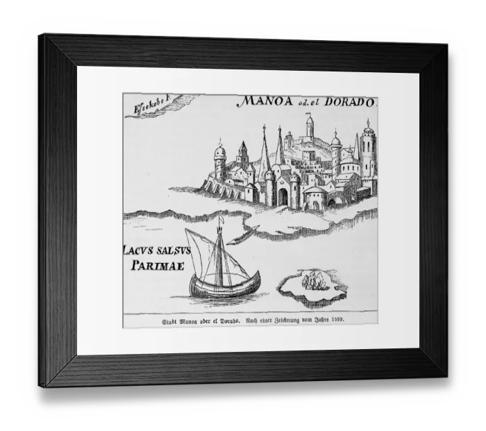 Framed Print : El Dorado, Manoa, gold, legend Framed Print : El Dorado, Manoa, gold, legend