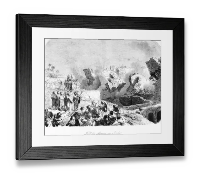 Framed Print : Fall of the Walls of Jericho, city wall Framed Print : Fall of the Walls of Jericho, city wall