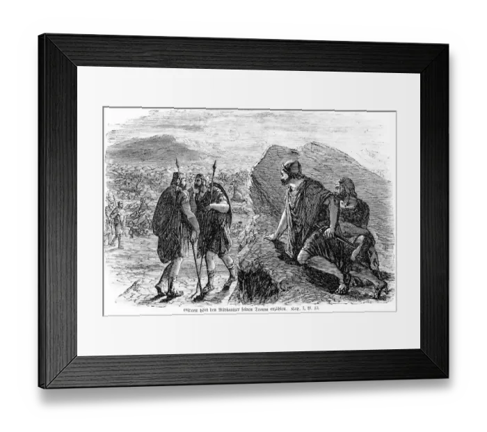 Framed Print : Gideon hears the Midianite tell his dream Framed Print : Gideon hears the Midianite tell his dream