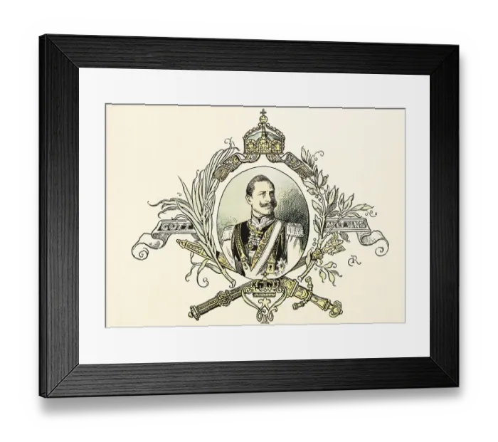 Framed Print : Emperor William II Motto, God with us