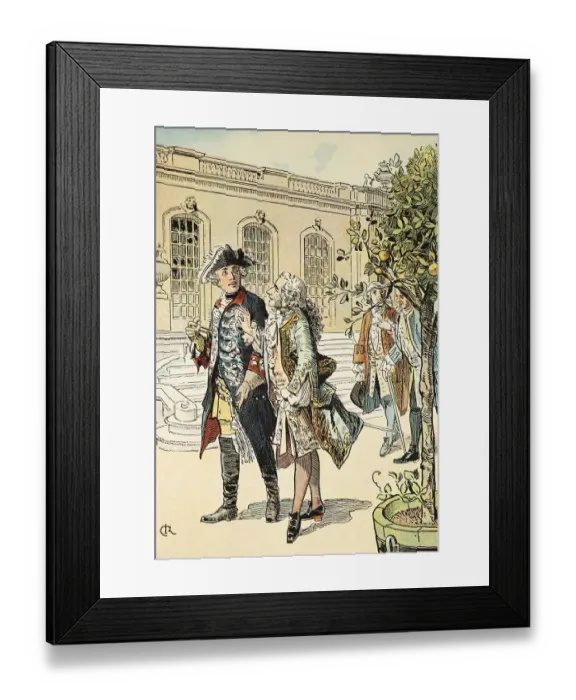 Framed Print : Frederick II the Great in Conversation with Voltaire