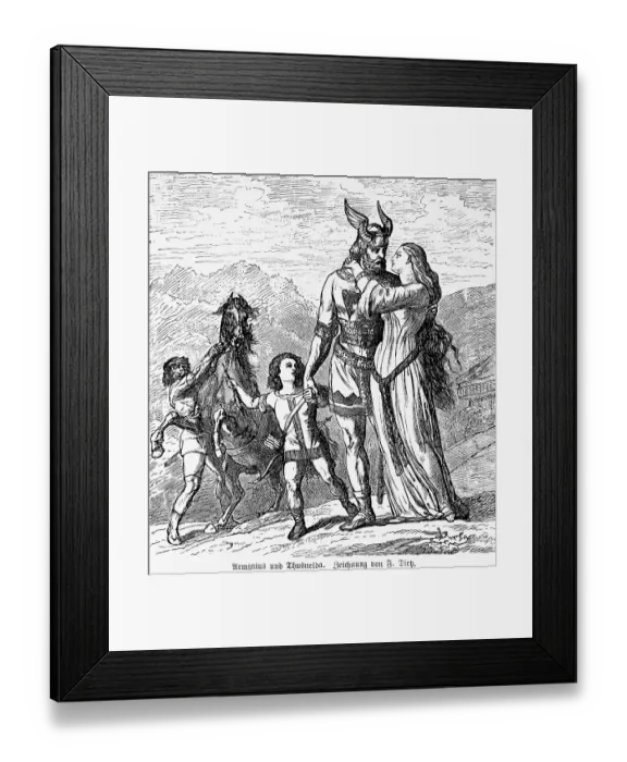 Framed Print : Arminius and Thusnelda, Germania Framed Print : Arminius and Thusnelda, Germania