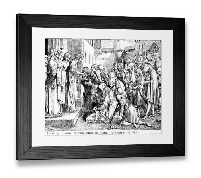 Framed Print : Saint Elisabeth, benefactress of the poor Framed Print : Saint Elisabeth, benefactress of the poor