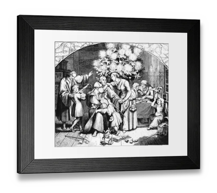 Framed Print : Martin Luther's winter joys with his family Framed Print : Martin Luther's winter joys with his family