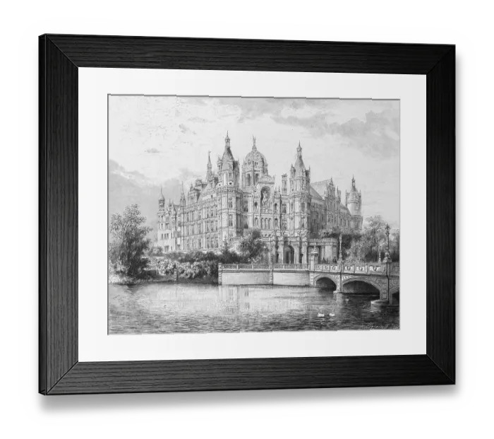 Framed Print : Schwerin Castle, neo-renaissance Framed Print : Schwerin Castle, neo-renaissance