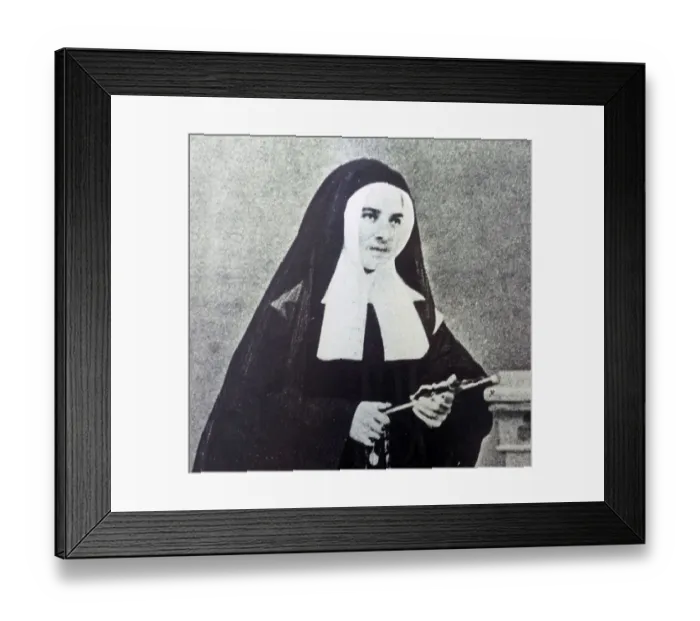 Framed Print : Photo of St. Bernadette of Lourdes taking her vows in April 1868