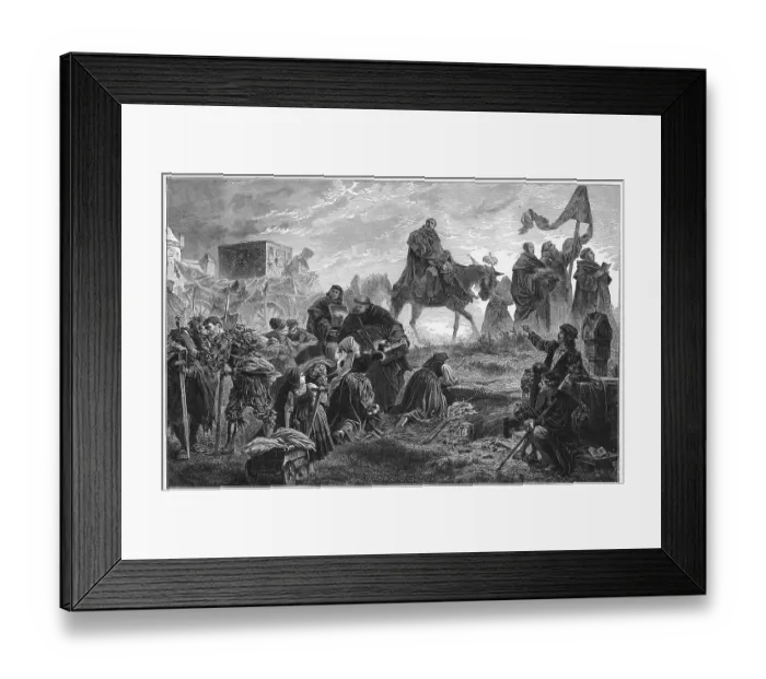 Framed Print : Johann Tetzel (1495 - 1519) collecting money and selling indulgences