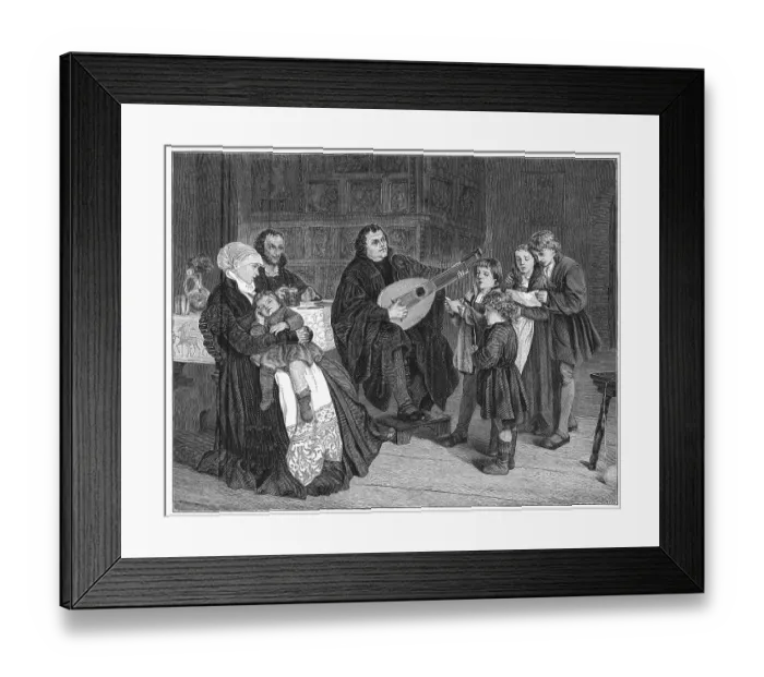 Framed Print : Martin Luther with his family