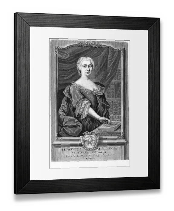 Framed Print : Luise Adelgunde Victorie Gottsched (1713-1762)