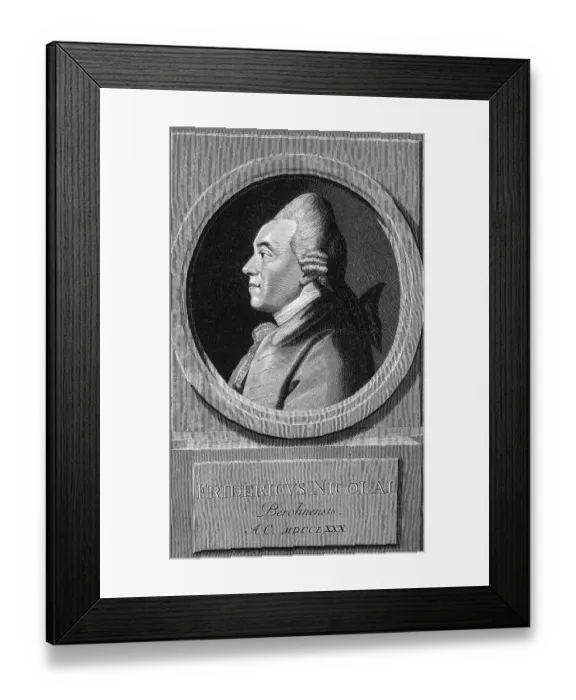 Framed Print : Friedrich Nicolai (1733-1811), writer, bookseller
