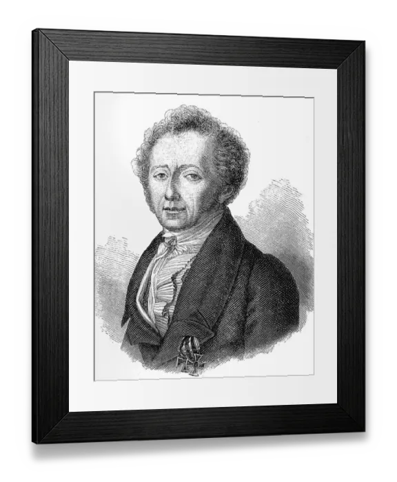 Framed Print : Heinrich Clauren, in fact Carl Gottlieb Samuel Heun (1771 - 1854)