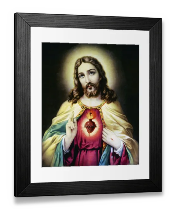 Framed Print : Sacred Heart of Jesus, print, around 1900 Framed Print : Sacred Heart of Jesus, print, around 1900
