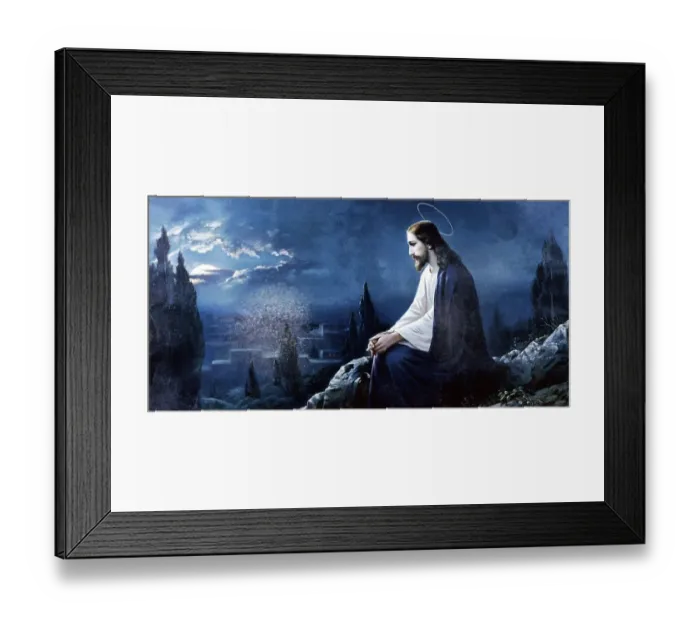 Framed Print : Jesus, sitting on the Mount of Olives